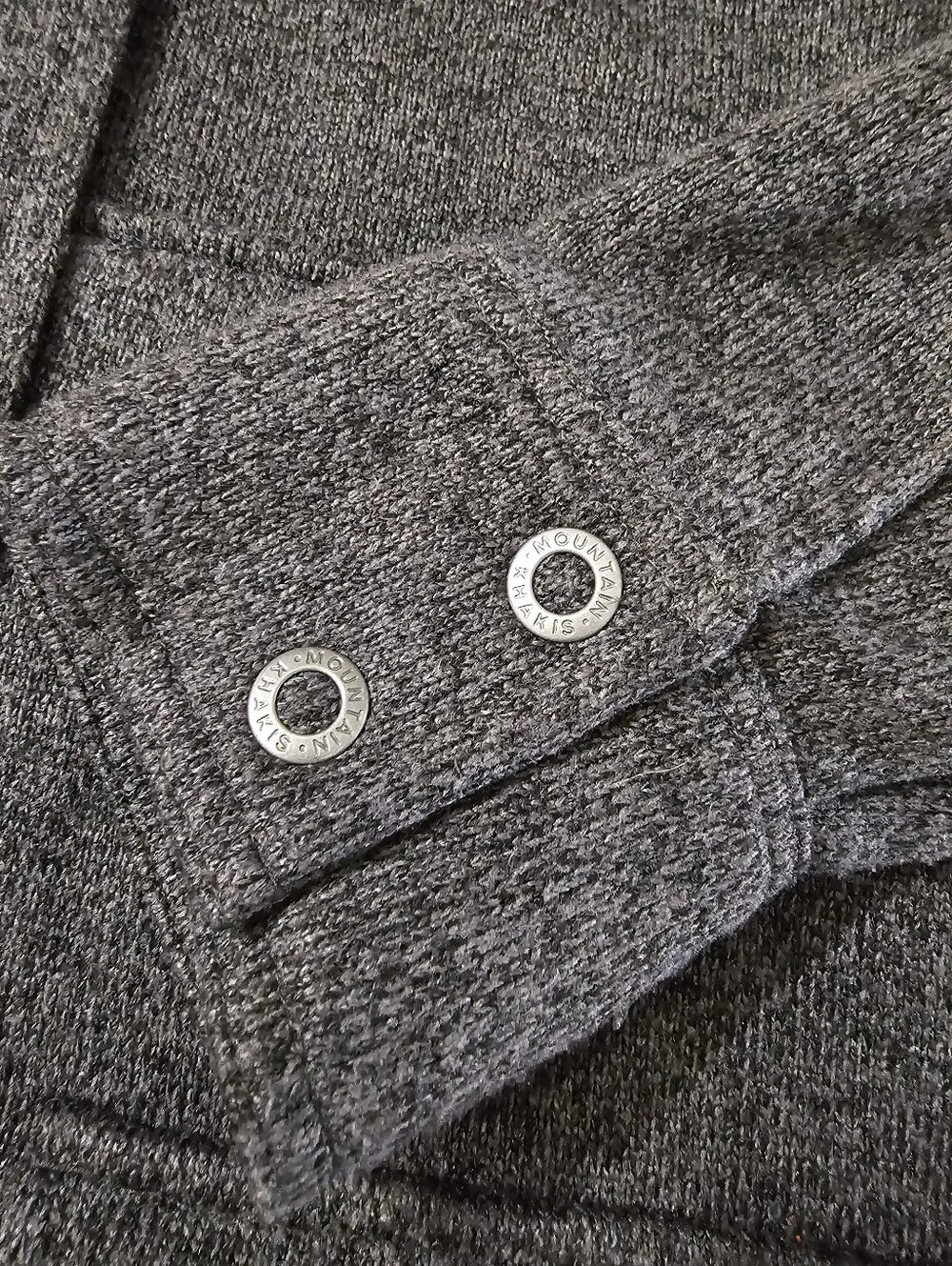 Mountain Khakis Old Faithful Sweater Knit Coat Snap Heather Gray Women's Size S - Picture 5 of 11